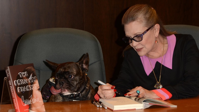 Carrie and Gary Fisher at signing