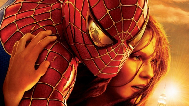 Spider-Man and Mary Jane on Spider-Man 2 poster