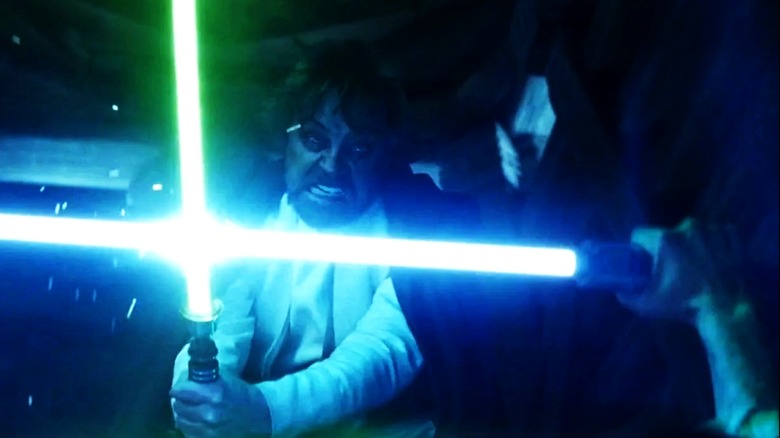 Luke Skywalker attacks Ben Solo