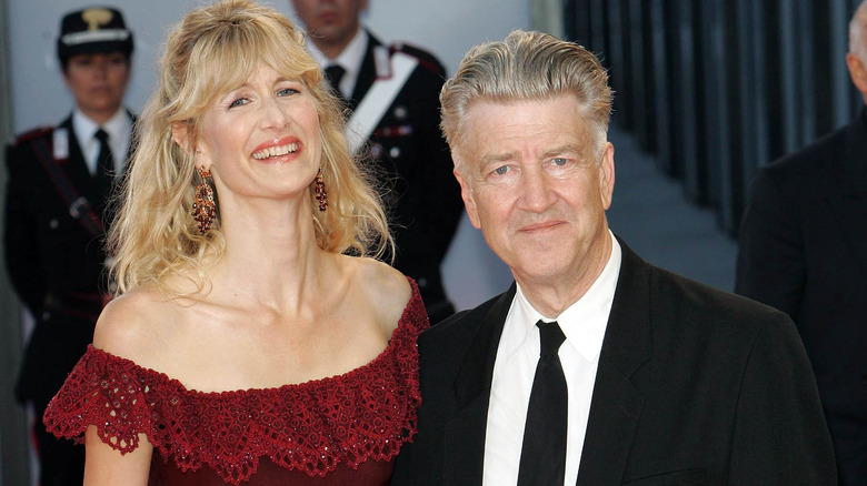 Laura Dern and David Lynch, both smiling