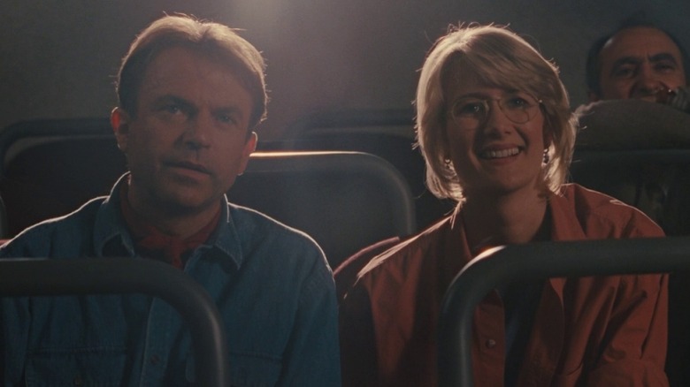 Sam Neill and Laura Dern smiling