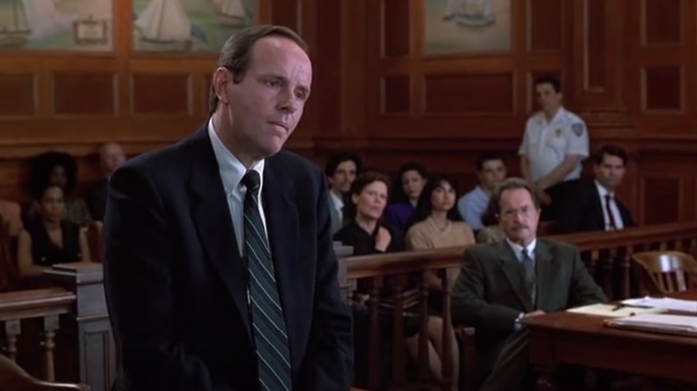 Michael Moriarty in courtroom