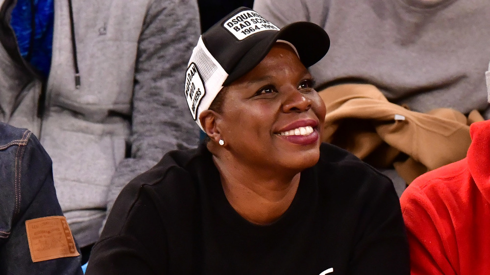 Leslie Jones at a basketball game