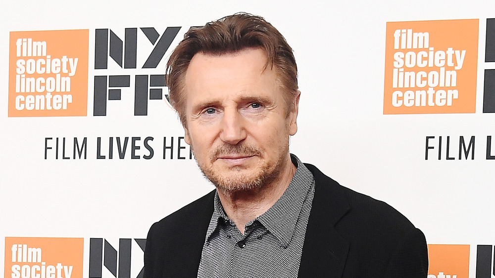 Liam Neeson gray shirt Lincoln Center