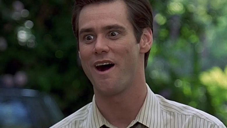 Jim Carrey pulling a face