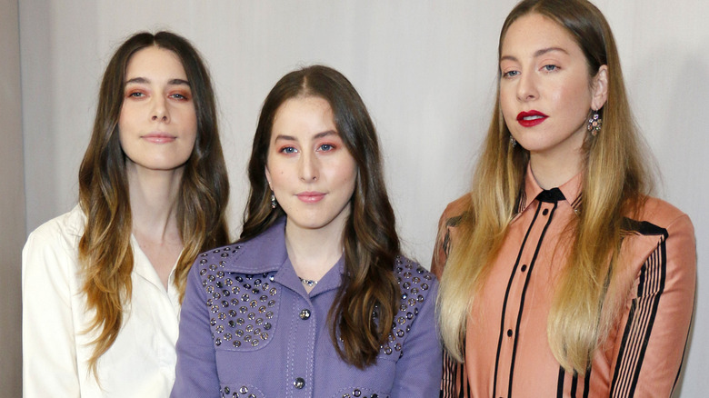 Haim posing for photo shoot