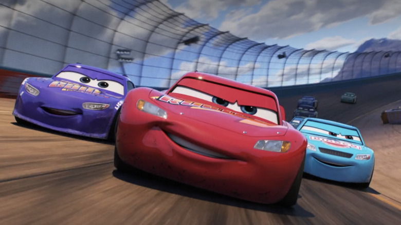 Lightning and his new friends in "Cars 3"