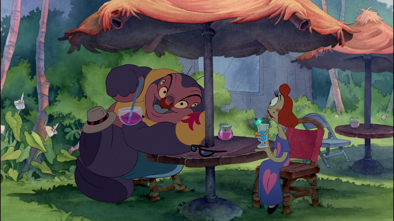 Jumba and Pleakley in stealthy disguises