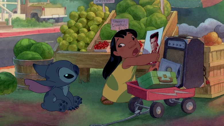 Lilo teaching Stitch about Elvis