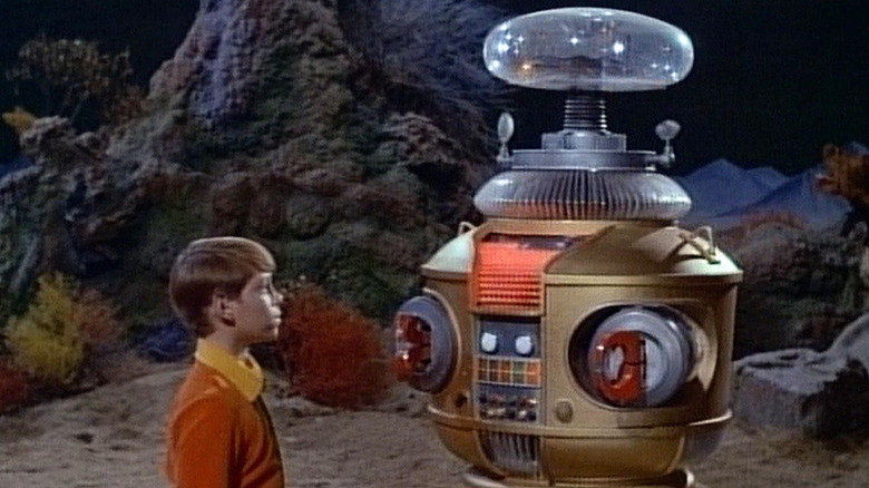 The original Will Robinson and B-9 Robot from Lost in Space