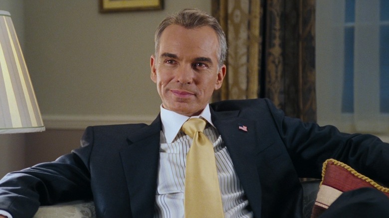 Billy Bob Thornton as the US President in Love Actually