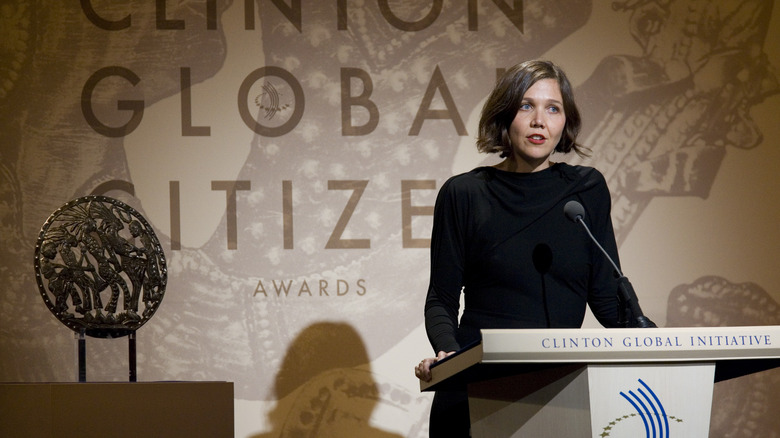 Gyllenhaal speaking at the Clinton Global Initiative in 2010