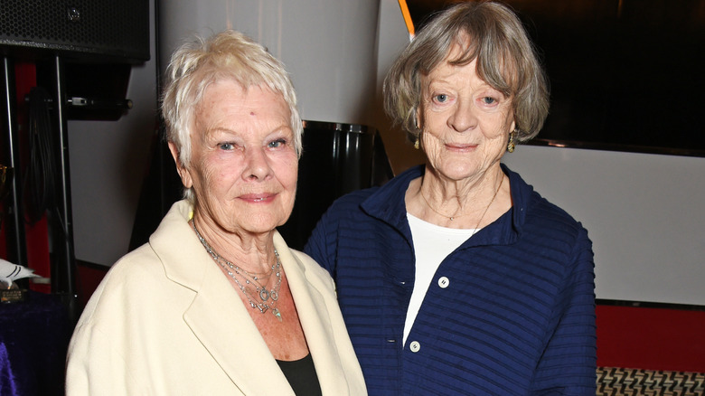 Maggie Smith with Judi Dench, both smiling