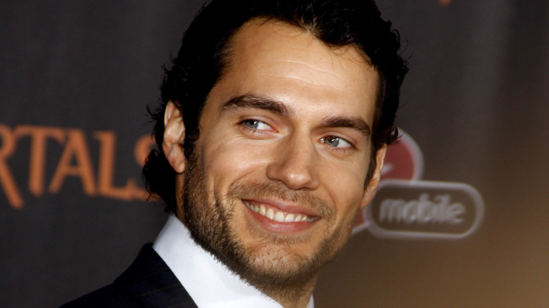 Smiling Henry Cavill