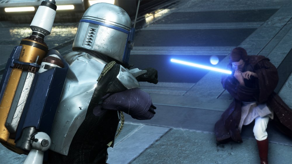 Jango Fett vs Obi-Wan Kenobi in Attack of the Clones