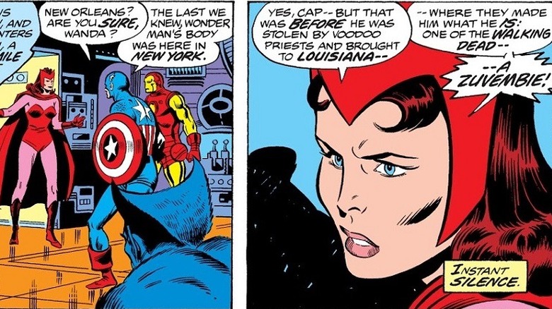 The Scarlet Witch delivers the news