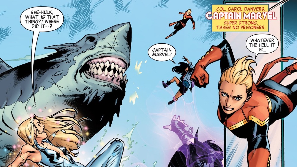 A-Force fights a shark