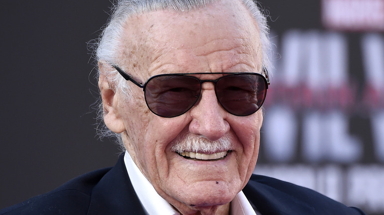 Stan Lee with shades smiling