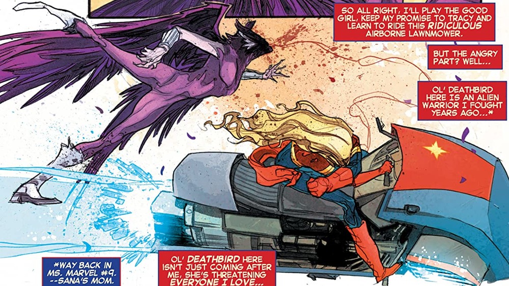 Captain Marvel fights Deathbird