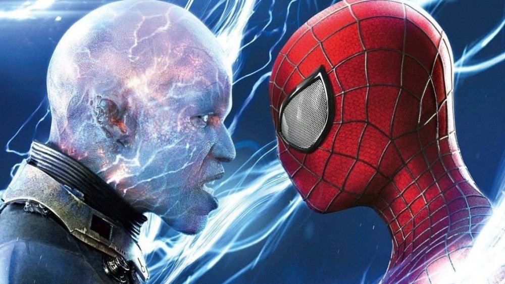 Jamie Foxx as Electro and Andrew Garfield as Spider-Man