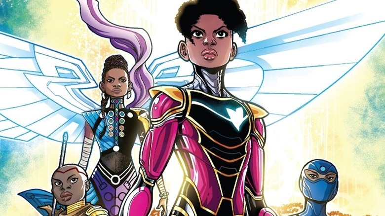 Ironheart with Okoye, Shuri, and Silhouette