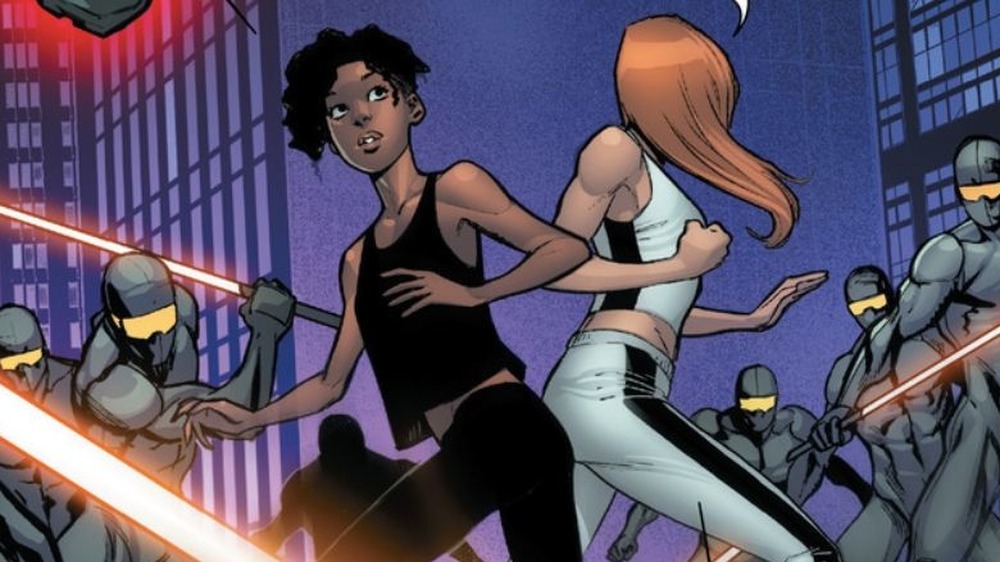 Riri Williams & Pepper Potts square off for battle