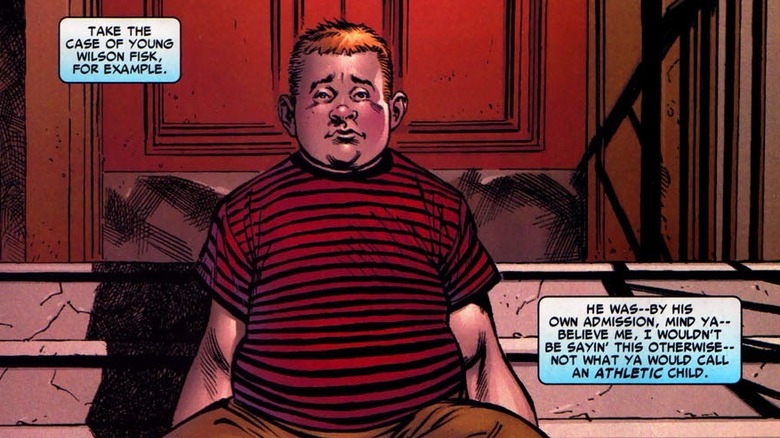 Young Wilson Fisk on stoop