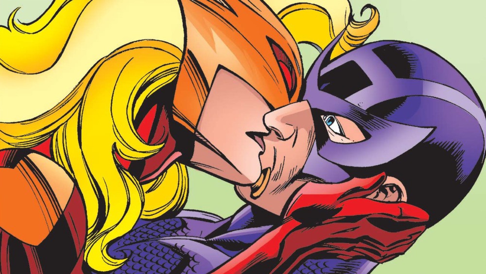 Meteorite kissing Hawkeye