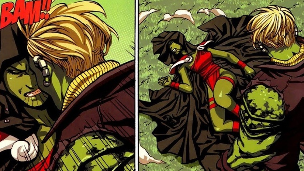 Hulkling takes down X'iv