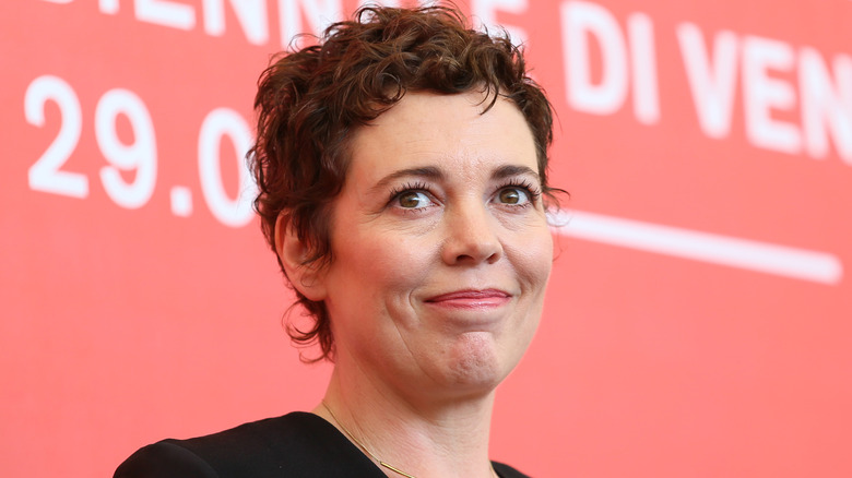 Olivia Colman at a press junket for "The Favourite"