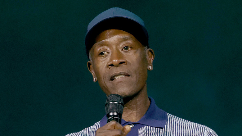 Don Cheadle on-stage at the D23 expo