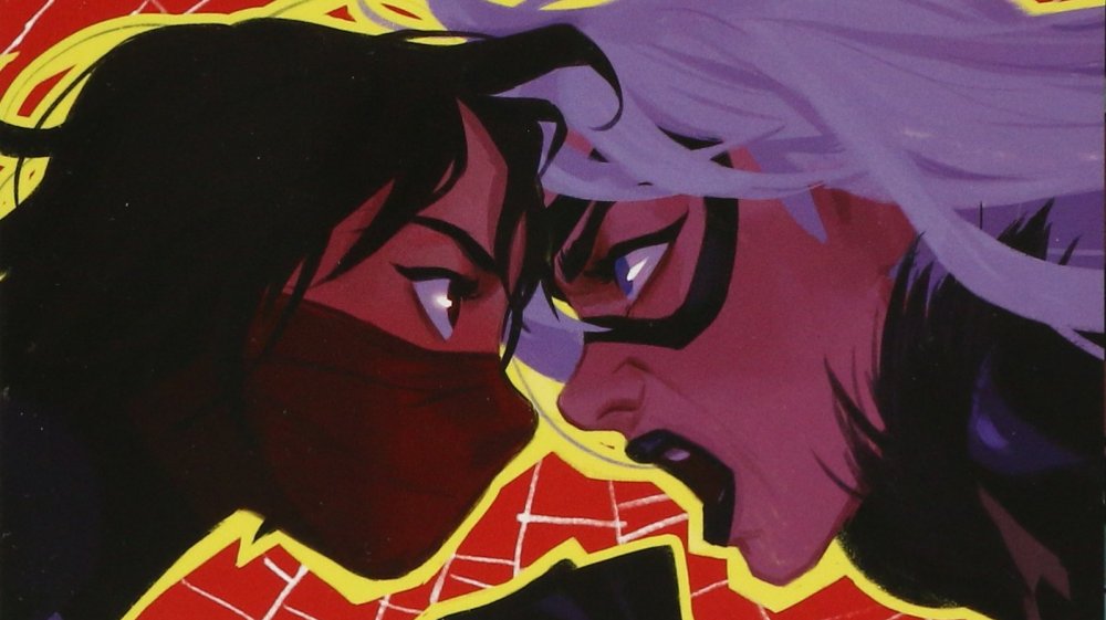 Silk clashing with the Black Cat, from Marvel Comics