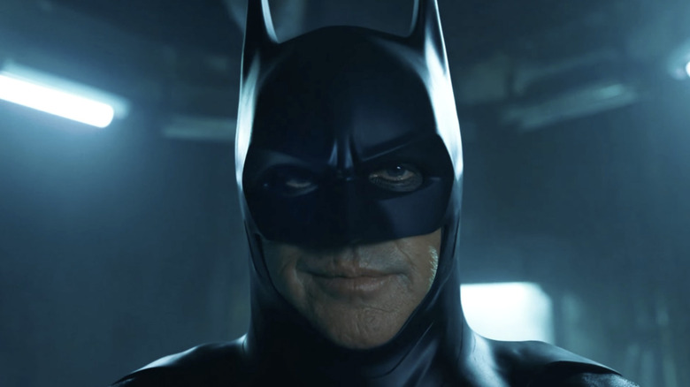 Batman scowling