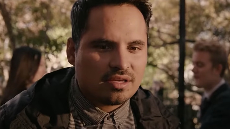 Michael Pena sits at brunch