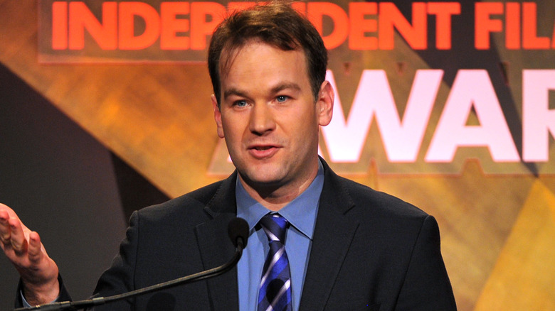 Mike Birbiglia speaking at the 2012 Gotham Awards