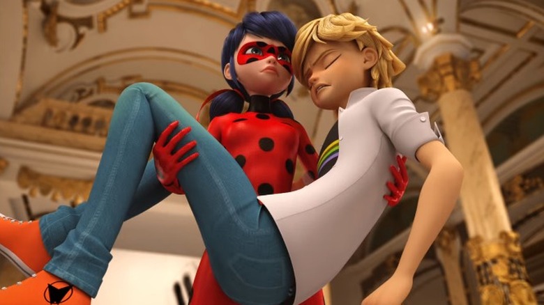 Ladybug saves Adrien