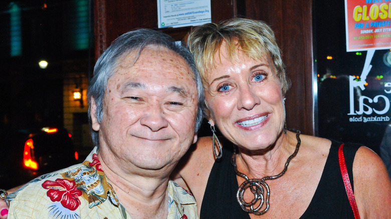 Stan Sakai posing with Gina Chapman