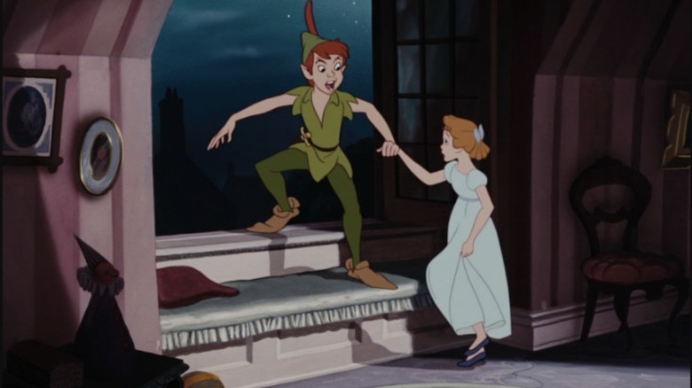 Peter Pan takes Wendy flying