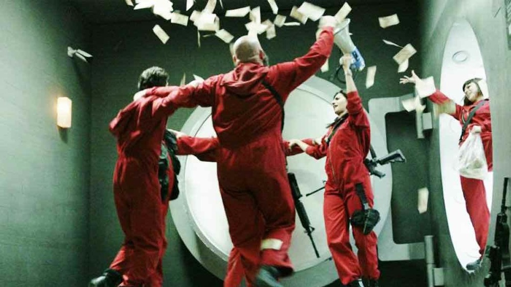 Money flies Money Heist