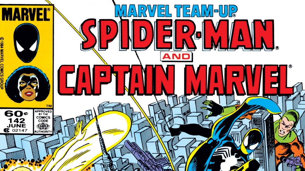 Spider-Man and Monica Rambeau fight together in Marvel Team-Up #142