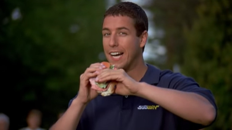 Adam Sandler eating Subway