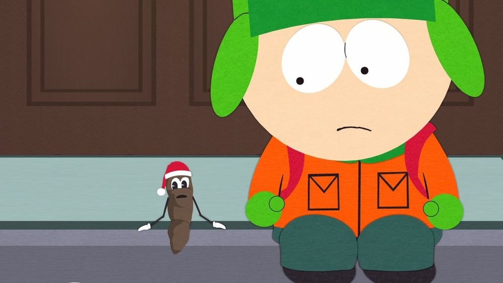 Mr. Hankey, the Christmas Poo, talks to Kyle Broflovski on South Park