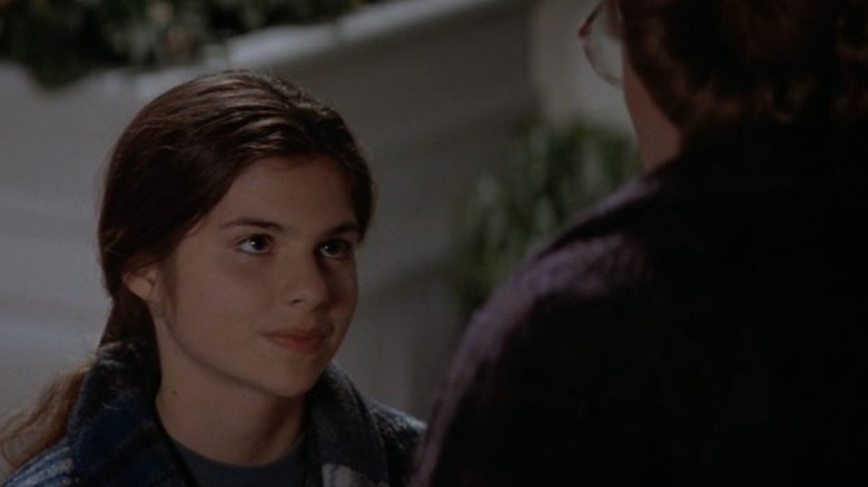 Lydia gazing up at Mrs. Doubtfire