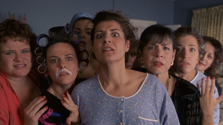 Toula surrounded by female family members