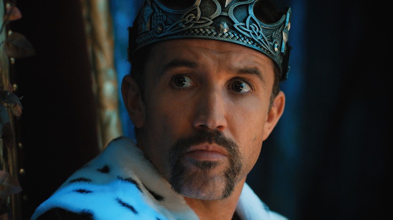 Rob McElhenney wearing a crown in Mythic Quest