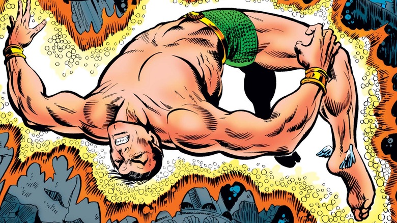 Namor in pain being attacked