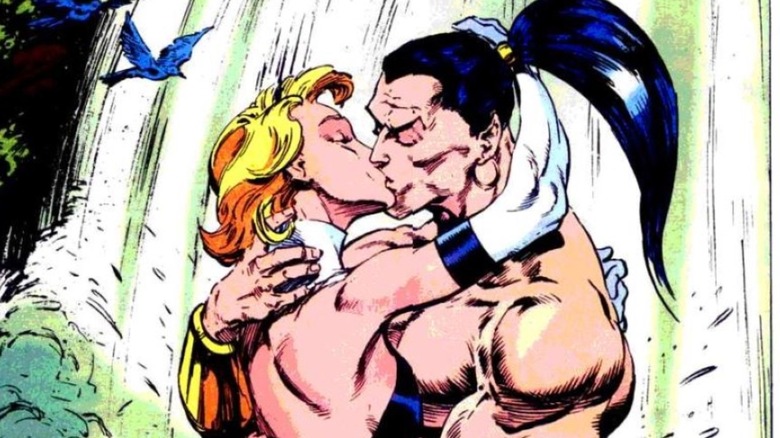 Namor and Sue Storm kiss