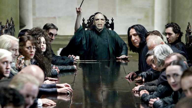 Death Eaters gathering in Malfoy Manor