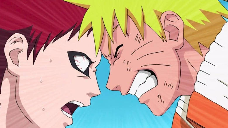 Naruto headbutts Gaara