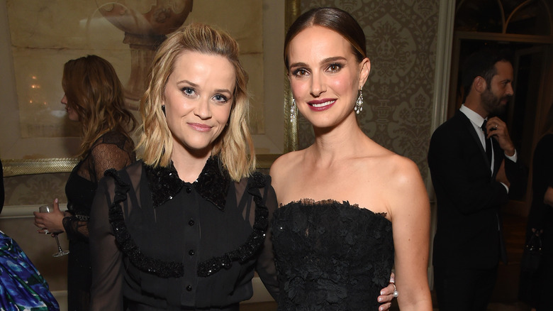 Portman and Reese Witherspoon smile